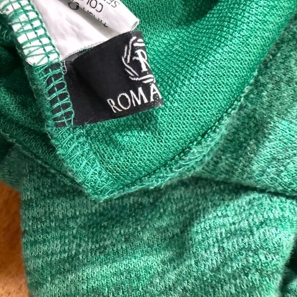 Kelly Green- Romanstii Quarter Zip Cowl Neck Sweatshirt | Size S - Picture 6 of 7